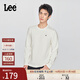 Lee25早秋新品標準版圓領(lǐng)小Logo貼布男長(cháng)袖T恤休閑LMT0108473RX 米白色 L