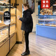 Aosijie高端品牌羽絨服女短款2025冬季新款寬松加厚保暖小個(gè)子白鴨絨外套 黑色 M 【105-125斤】