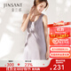 金三塔睡裙真絲睡衣女桑蠶絲真絲簡(jiǎn)約減齡氣質(zhì)基礎背心裙 高級灰 XL