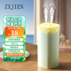 ZXJIEN加濕器迷你 辦公室桌面小型車(chē)載凈化器臥室家用輕音USB便捷雙噴加濕器七彩火焰加濕器 【活力綠】600ml容量/雙噴大霧量/Type-c