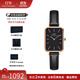 丹尼爾惠靈頓（DanielWellington）DW手表女 復古小方表石英女士手表歐美腕表 生日禮物送女友 小方塊黑盤(pán)-黑色皮帶-DW00100435