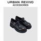 URBAN REVIVO2026春季新款女士復古擦色圓頭單鞋UAYS50087 深咖棕 38