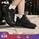 斐樂(lè )（FILA）官方女鞋老爹鞋貓爪鞋6代黑色運動(dòng)鞋2025春季新款休閑鞋 黑-BK 38