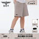 BOY LONDON春夏男女同款休閑褲經典logo灰色抽繩短褲N14004 灰色 M