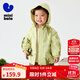 迷你巴拉男童女童加絨外套秋新款寶寶保暖夾克上衣【三防】 恐龍綠 120