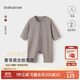 babylove【縱享絲柔】嬰兒連體衣秋冬季羊毛衣服寶寶哈衣居家睡衣打底衣