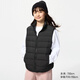 優(yōu)衣庫童裝男女童PUFFTECH空氣棉服可機洗背心馬甲排骨棉服478124 09 黑色 160