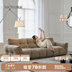莫語(yǔ)巧克力沙發(fā)中古風(fēng)客廳布藝沙發(fā)現代簡(jiǎn)約三人位復古直排沙發(fā)# 巧克力沙發(fā)-大四人位【2.85米】 升級進(jìn)口MILO雪尼爾絨-防水防污