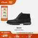 Clarks其樂(lè )楓徒系列男鞋經(jīng)典防水高幫休閑戶(hù)外耐磨登山靴 黑色 261759007 40