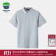 texwood蘋(píng)果純棉短袖男商務(wù)休閑襯衫T高爾夫夏裝POLO衫中青年百搭上衣T恤 灰色 輕薄 XL 【匹馬棉】180/100A