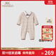 英氏（YEEHOO）【商場同款】嬰兒衣服秋冬保暖羊毛連體衣男童連身衣