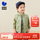 迷你巴拉冬季新款男女童可愛(ài)無(wú)領(lǐng)羽絨服寶寶保暖時(shí)尚羽絨馬甲 橄欖綠40801 110