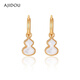 AJIDOU阿吉豆耳飾女款雙面葫蘆圈墜阿克拉紅耳墜福祿好運耳扣耳環(huán)送女友