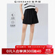佐丹奴短褲女夏季新款四面彈斜搭片裙褲松緊腰薄款運動(dòng)褲13405231 09標志黑 S