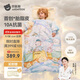 貝肽斯兒童防踢被純棉豆豆絨胎脂皮睡袋寶寶防踢被子神器秋冬中厚 云端L