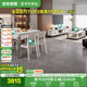 全友家居 現代簡(jiǎn)約客餐廳家用巖板茶幾電視柜一桌四椅餐桌椅組合全套