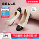 百麗（Belle）小香風(fēng)平跟單鞋女商場(chǎng)同款蝴蝶結媽媽淺口鞋Z8R1DAQ4預售 米白 39 (245mm)
