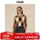 ELAND衣戀毛衣女學(xué)院風(fēng)圓領(lǐng)寬松格紋羊毛保暖舒適毛針織衫 卡其色(35)Beige S 160