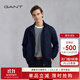 GANT/甘特休閑美式翻領(lǐng)夾克哈林頓夾克男士立領(lǐng)羅紋袖工裝外套 433-深藍色 L