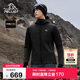 伯希和（Pelliot）[風(fēng)盾C25]軟殼衣男女CORDURA防風(fēng)保暖夾克沖鋒外套115306019黑L