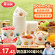 美麗雅一次性碗食品級加厚紙碗660ml*50只圓形飯盒外賣(mài)打包盒野餐盒湯碗