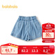 巴拉巴拉童裝兒童短褲女童牛仔褲2025夏季A字裙褲蝴蝶結抑菌208225110006