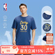 NBA【新品】楊瀚森哈利伯頓東契齊亞歷山大庫里t恤短袖男夏裝籃球服 勇士-庫里運動(dòng)休閑T恤(藏青) L