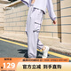 鴻星爾克工裝褲女夏季梭織長(cháng)褲運動(dòng)戶(hù)外滑板休閑褲子女大口袋個(gè)性女褲