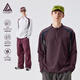 LAZY DAY TREND戶(hù)外拼色半拉鏈吸濕速干運動(dòng)長(cháng)袖T恤男防曬涼感抗菌短袖 勃艮第紅 L