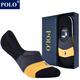 POLO男士低幫彩色隱形船襪6雙裝 夏季薄款硅膠防滑不掉跟透氣吸汗棉襪 五色六雙【型號8104】 6雙 均碼 39-44碼鞋合適