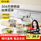 炊大皇 加厚304不銹鋼盆調料盆 味斗洗菜盆沙拉盆和面腌肉盆25cm