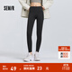 森馬休閑褲女高彈收腹緊身打底褲2025春新款黑色隨心裁九分褲純色 黑色90001 L 165/70A