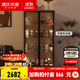源氏木語(yǔ)實(shí)木客廳酒柜家用輕奢玻璃門(mén)展示柜手辦柜落地靠墻置物架 (1.57米高)酒柜(800*400*1570mm