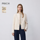 PRICH【100%綿羊毛】時(shí)尚知性圈圈毛呢外套2025冬季新款短外套新年 39象牙白色 S 160