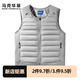 馬克華菲輕薄羽絨服馬甲男士秋冬季圓領(lǐng)純色百搭休閑簡(jiǎn)約保暖短款外套背心MA25GMBWM004 灰色M （160-165cm/100-110斤）