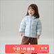 papa爬爬秋冬季新品兒童羽絨服輕薄男女童蓄熱耳朵羽絨衣外套 藍色-兒童 100 cm