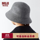 無(wú)印良品（MUJI）羊毛 麥爾登呢 漁夫帽 女帽子 秋冬 DBC41A4A 灰色 57-59cm