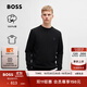 BOSS博斯【100%棉】男士棉質(zhì)毛圈布寬松圓領(lǐng)衛衣 001-黑色 L