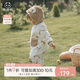 乖奇熊寶寶連帽連體衣秋冬季保暖加厚嬰幼兒夾棉哈衣爬服抗菌外出服
