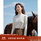茵曼仿羊毛德絨T恤美拉德半高領(lǐng)防風(fēng)長袖修身XL 米杏色