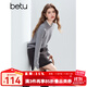 百圖（betu）女裝2025年冬季新款毛衣撞色領(lǐng)簡(jiǎn)約顯瘦長(cháng)袖針織衫上衣女2510T35 灰色 M