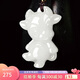 曼麗翠【保價(jià)】和田白玉國潮卡通生肖牛吊墜本命年玉墜兒童款附證書(shū)