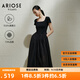 艾諾絲雅詩(shī)【商場(chǎng)同款】2025夏季新品萊賽爾中長(cháng)款連衣裙收腰小黑裙40439097 黑色 L