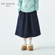 棵初2025年冬季新款親子中大女童不落色牛仔半裙氣質(zhì)簡(jiǎn)約A字裙