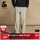 杰克·瓊斯（JACK&JONES）【衣啟贏(yíng)運】男裝25年秋冬季新款休閑褲男士松緊腰寬松直腿褲子男 E11卡其色 常規 預售11月12日左右發(fā)貨 31 175