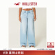 HOLLISTER25春夏新款baggy美式vibe低腰闊腿牛仔褲女裝355-5393 破洞款，淺色 26 150/66A 2短版