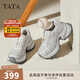他她（TATA）女鞋網(wǎng)面鞋子秋季新款時(shí)尚休閑鞋百搭增高老爹鞋CZX02CM5 米/銀 37