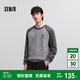 森馬（Semir）毛衣男25春絨感紅色針織衫撞色新年紅品套頭毛衫潮109125107101