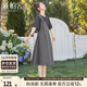 絲柏舍假兩件連衣裙2025夏裝新款女裝休閑工裝風(fēng)圓領(lǐng)A字中長(cháng)裙