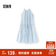 森馬（Semir）連衣裙女海邊度假掛脖兩穿長(cháng)裙2025夏季蝴蝶結初戀裙109325114011